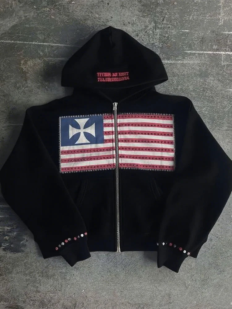 Rebel Flag Zip Hoodie